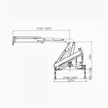33 tony 8×4 truck mounted knuckle crane with Cummins 8.3L Engine LHD or RHD